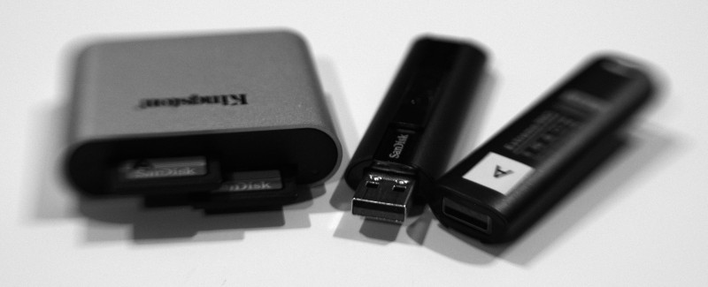 SD cards and USB thumb drives